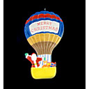 Double Faced Mesh Silhouette Santa on Ballute Christmas Light (SDQ330)