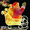3D Rope Light Sculpture - PS Sheet Santa on Sleigh Light (SDQ392)