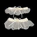 2-Piece Satin With Beading Wedding Garters