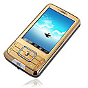 V8i dual card tela de toque de telefone celular de ouro e preto