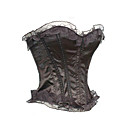 Boning Corset Lingerie with Zip-front and Lace  Edges (LJC217)