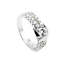 Fashion Platinum Cubic Zirconia Ring - Sterling Silver Ring r2392 (SZY1080)