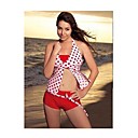 Red Dots Two Piece Set Halter Top with Boyshort Bottom 2863 (LYU042)