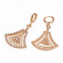 Plaqué or 18k luxe cz-cz earring boucle d'oreille 90221-05 (szy1493)