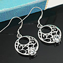 Sterling Silver Brilliant CZ Earring-Sterling Silver Earring E2287 (SZY1414)