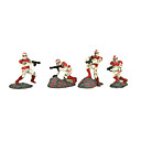 4 pezzi star action figure guerre (bianco e rosso)