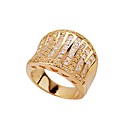 Plaqué or 18k plaqué élégant cz-cz ring ring 81203-09 (szy1633)