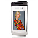 LONGXING V6  Dual Card Tri-Band TV Flip Touch Screen Cell Phone Black
