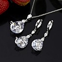 24K Gold Plate Stylish CZ Jewelry Set-Cubic Zirconia Jewelry Set SLX-0046 (SZY1713)