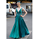 A-line V-neck  Floor-length Chiffon  Dresses on Sale / Evening Dresses (OFGC0111)