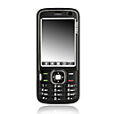 818 dual quad band carta doppia fotocamera ultra-sottile funzione TV touch screen del telefono cellulare nero (szrw238)