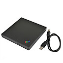 HALLO-Speed USB 2.0 Portable DVD-ROM-Laufwerk 24x (CD) / 8x (DVD) extern schwarz (smq2003)