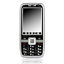 E71 style Dual Card Quad Band Dual Camera Metal Cover TV Function Touch Screen Cell Phone Black