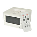 Digital Speaker For IPODs With Wide Screen LCD Display FM Radio Alarm Clock White(B7)