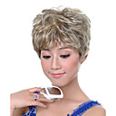 Capless Short Synthetic Light Blonde Curly Hair Wig