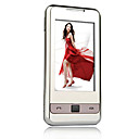 i908e tv-kaart dual quad-band TV-functie flat touch screen mobiele telefoon zilver en zwart