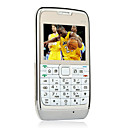 JINMAO E71X style Dual Card Tri-Band Ultra-thin Metal Cover Flat Touch Screen Cell Phone Silver&White