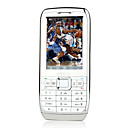 E71 style Dual Card Quad Band Ultra-thin Metal Cover Touch Screen Cell Phone White&Silver