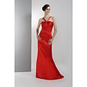 Column Straps Floor-length Satin Bridesmaid/ Wedding Party Dress (HSX753)