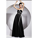 A-line Strapless Floor-length Satin Bridesmaid/ Wedding Party/ Evening Dress (FSD0220)