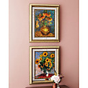 2-pc Handmade Oil Painting Sunflower 20"x24"(YCF-MP001)