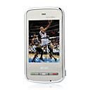 MINI N5800 Dual Card Tri Band Flashlight TV Flat Touch Cell Phone White and Pink (2GB TF Card)