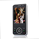 V90 dual quad band doppia scheda funzione TV a schermo piatto fotocamera del telefono cellulare touch nero (2GB TF card) (sz05120076)