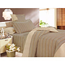 4-pc bande colorée couette en taille réelle la couverture par ensembles - Livraison gratuite (0586-6940118564275)