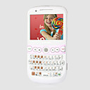 D280 Quad Band Dual Card JAVA Ultra Thin FM TV QWERTY Keypad Cell Phone Pink and White (2GB TF Card and Car Charger)