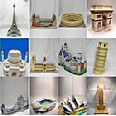 3d puzzel papieren model (12st set) de beroemdste gebouwen ter wereld (ceg240)