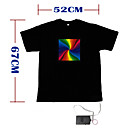Sound and Music Activated EL Visualizer VU-Spectrum Dancer T-shirt - M (4*AAA)