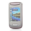 nt555 quad-band doppia scheda dual standby coperchio metallico a schermo piatto touch cellulare flip grigio (2GB TF card) (sz05440321)