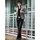 Men's Grey 1-Button Wool Leasure Suit (LGT1110-11)