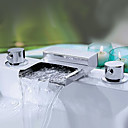 Two Handles Widespread Waterfall Bathroom Sink Faucet or Bathtub Faucet - Free Shipping (0698 -M-6008)