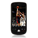 W007 dual de doble tarjeta de la cámara de cuatro bandas wifi trackball TV Java 3,2 pulgadas de pantalla plana táctil del teléfono celular negro (tarj