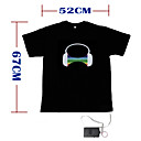 Sound and Music Activated EL Visualizer VU-Spectrum Dancer T-shirt - M (4*AAA)