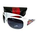 nuevo diseño del tatuaje de la moda de gafas de sol + paño de limpieza libre y estuche duro - marco blanco con rosa roja patrón dsco2108-0479-11.13-22