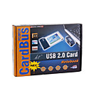 CardBus PCMCIA para USB 2 portas USB 2.0 hub adaptador para laptop / notebook