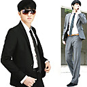 Men's Grey 1-Button Wool Leasure Suit (LGT1110-13)
