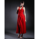 Sheath/ Column Straps Tea-length Chiffon Bridesmaid/ Wedding Party Dress (FSD0494)