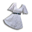 100%Handmade Crochet Short Sleeves Women's Sweater Dresses (1002AL008-0744)