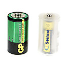 2 AA-til D-størrelse cellers batteri omformer saken (2stk)