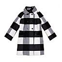 revers double-breasted check patronen damesjassen (0104ba002-0736)