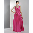 imperium v-hals vloer-length applique chiffon bruidsmeisje / wedding party dress (hsx931)