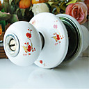 High Quality Ceramic Door Knob with Lock (Porcelain Door Knob) (0768-W26-SST)