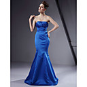 Trumpet / Mermaid Strapless Floor-length Satin Bridesmaid/ Wedding Party Dress