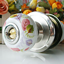 High Quality Ceramic Door Knob with Lock (Porcelain Door Knob) (0768-W17-SS-BK)