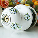 High Quality Ceramic Door Knob with Lock (Porcelain Door Knob) (0768-W20-SST)