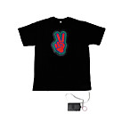 som e música ativado espectro vu metros el visualizador t-shirt (4 * AAA)
