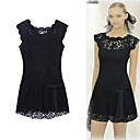 RUNWAY Sleeveless Round Neckline All Laced Women's Dresses(1802BA3049-0737)